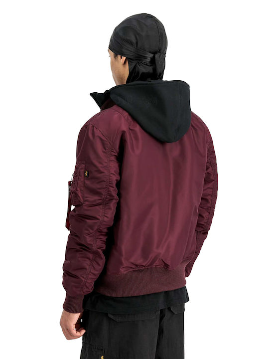 Μπουφάν Bomber Burgundy