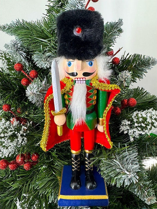Velve Nutcracker de Crăciun Lemn Roșu