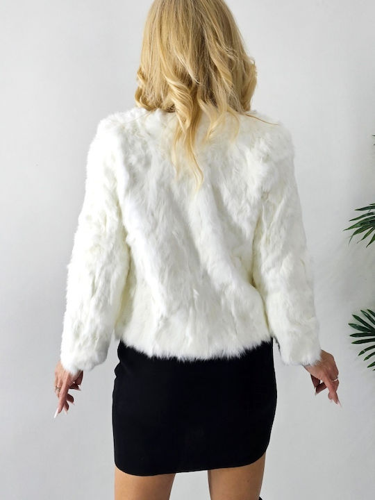Μακριά Γυναικεία Γούνα White