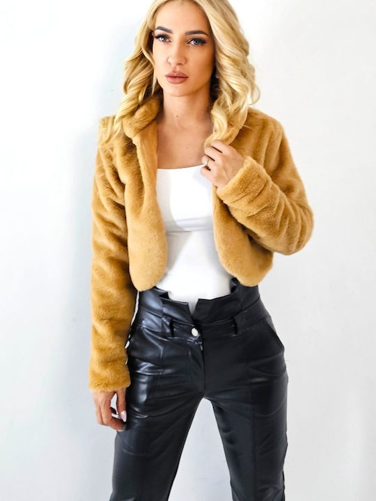 Frauen Pelz Beige