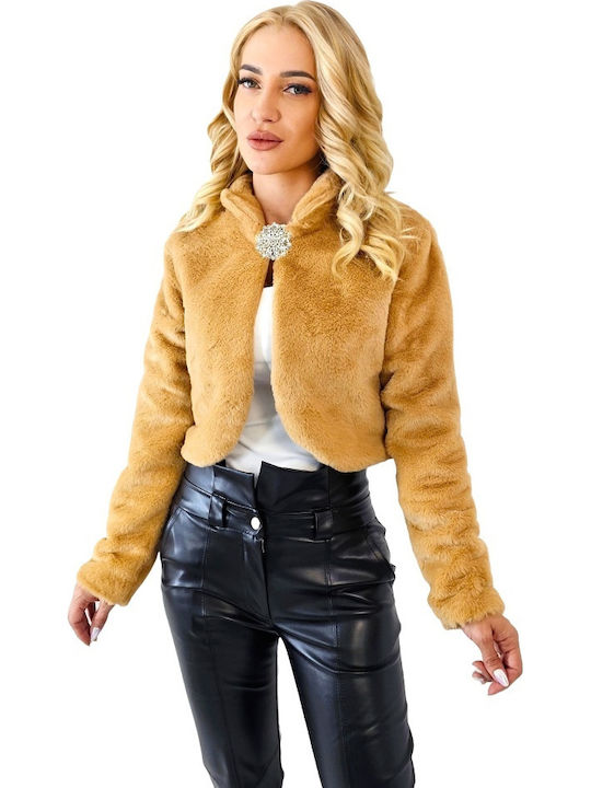Frauen Pelz Beige