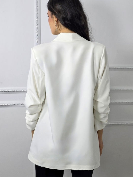 Lang Damen Blazer White