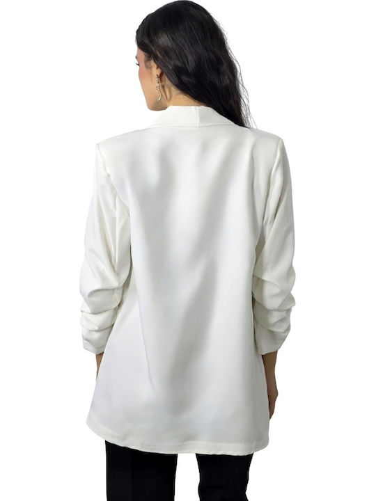 Lang Damen Blazer White