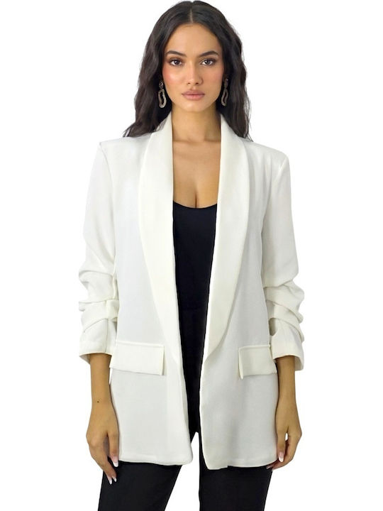 Lang Damen Blazer White