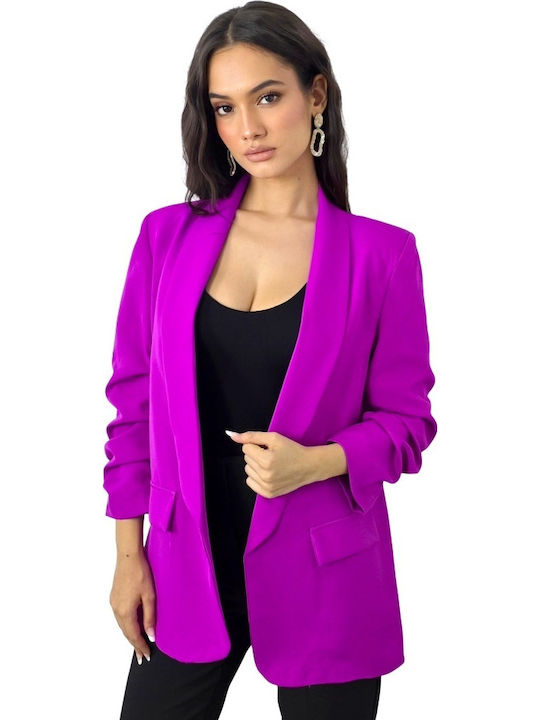 Μακρύ Γυναικείο Σακάκι Violet