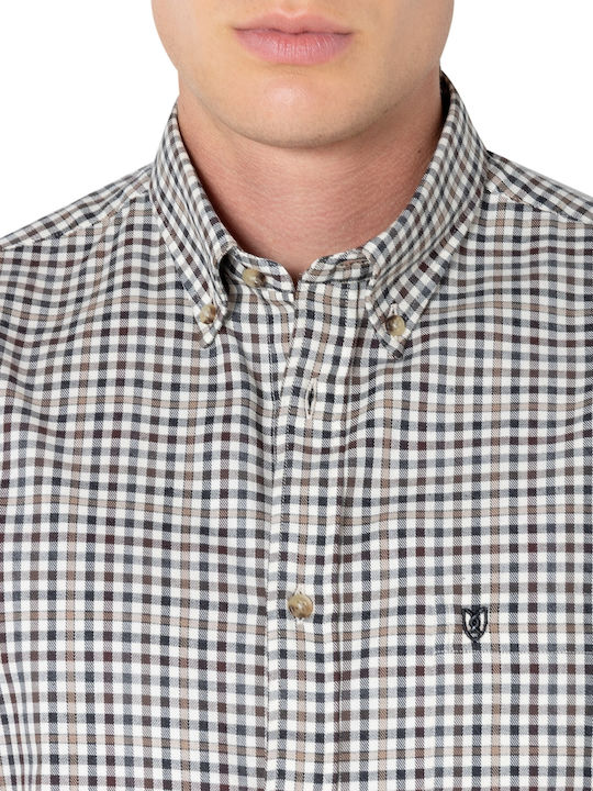 Langärmlig Flanell Hemd Geprüft Beige