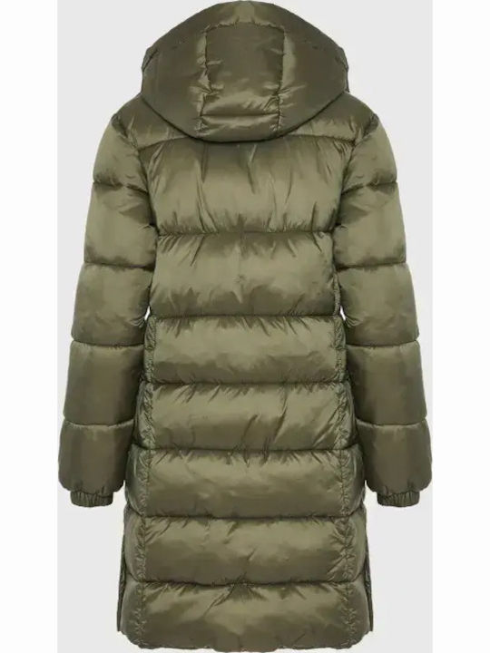 Lungă Jachetă de femei Puffer Dusty Olive