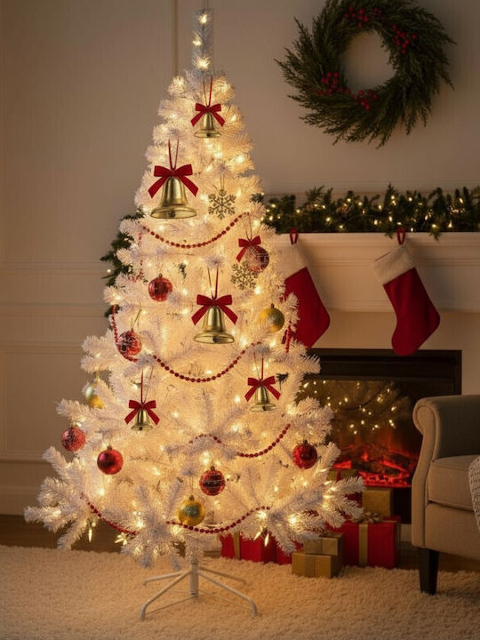 Weihnachtsbaum 195cm mit 936 Zweige und mit LED-Beleuchtung Weiß