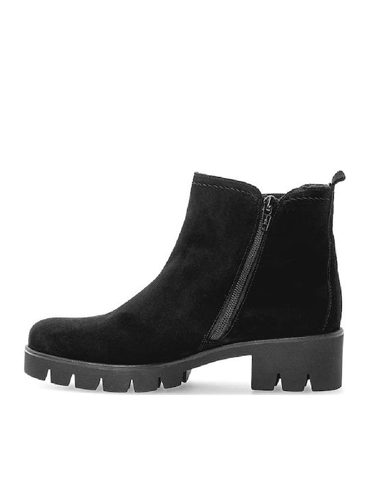 Leather Women's Ankle Boots Black