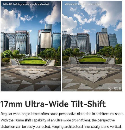 TTArtisan Full Frame Camera Lens 17mm f/4.0 Tilt-Shift for Sony E Mount Black