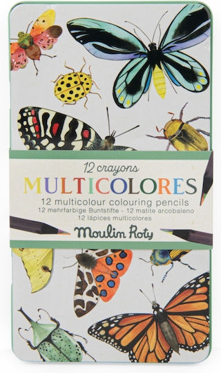 Set 12 Multicolored Colored Pencils Moulin Roty