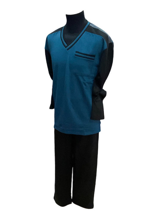 Lanotte Men's Winter Pajamas Set Stone-black