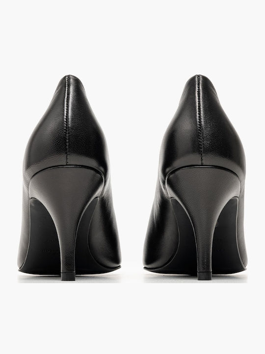 Leather Black Heels