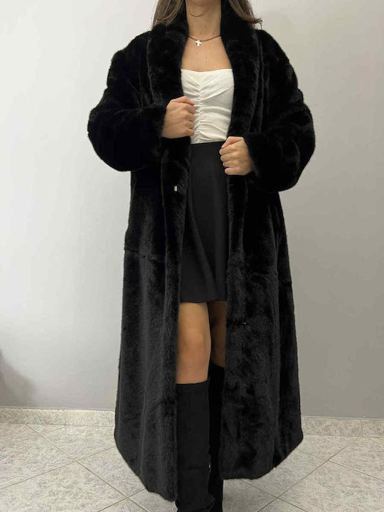 Women's Long Fur Black