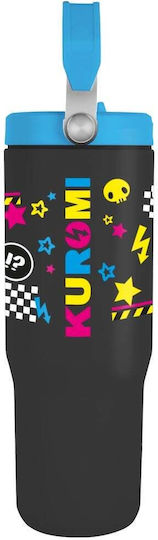 Pyramid International Hello Kitty Kuromi Handled Tumbler Stainless Steel Thermos Bottle 900ml Brown with Straw and Handle