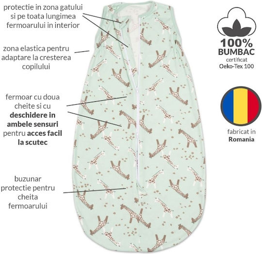 Kidizi Vara Sac de dormit 0.5 tog Giraffe Safari