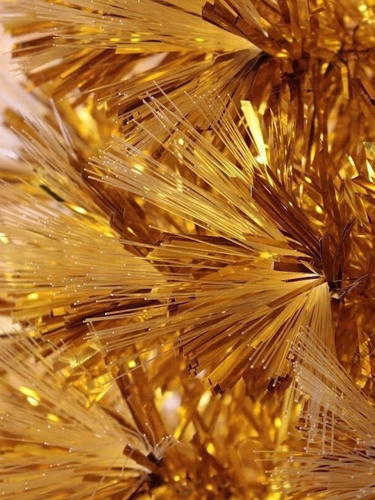 Weihnachtsbaum 210cm mit Faseroptik-Beleuchtung Gold
