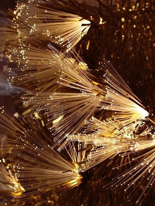 Weihnachtsbaum 210cm mit Faseroptik-Beleuchtung Gold