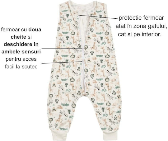 Kidizi Καλοκαιρινός Υπνόσακος 0.5 tog Safari Summer Cotton