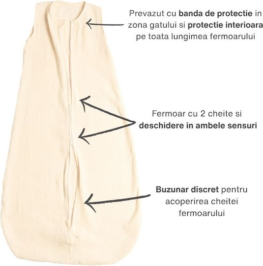 Kidizi Sommer Schlafsack 0.3 Tog Ivory