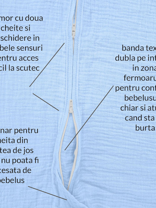 Kidizi Vara Sac de dormit 0.3 tog Sky-ivory