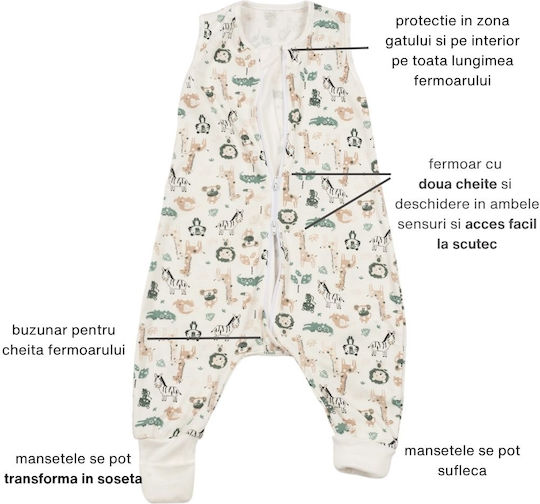 Kidizi Vara Sac de dormit 0.5 tog Safari Summer