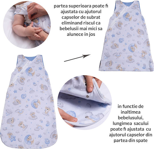 Kidizi Summer Sleeping Bag 0.5 Tog Blue