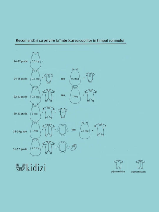 Kidizi De primăvară Sac de dormit 1 tog Safari