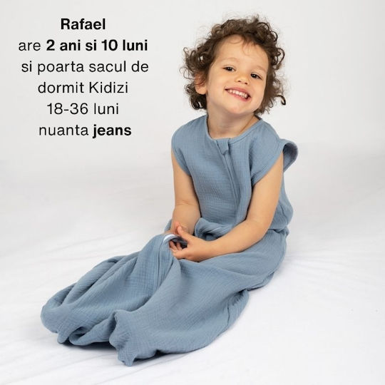 Kidizi Vara Sac de dormit 0.3 tog Jeans-ivory