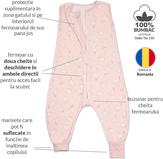 Kidizi Sac De Dormit Pentru Bebeluşi De Vară Roz