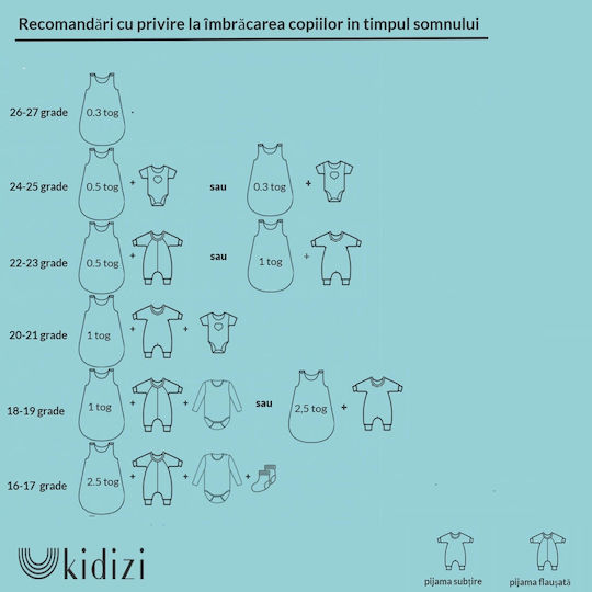 Kidizi Χειμερινός Υπνόσακος 2.5 tog Λευκός