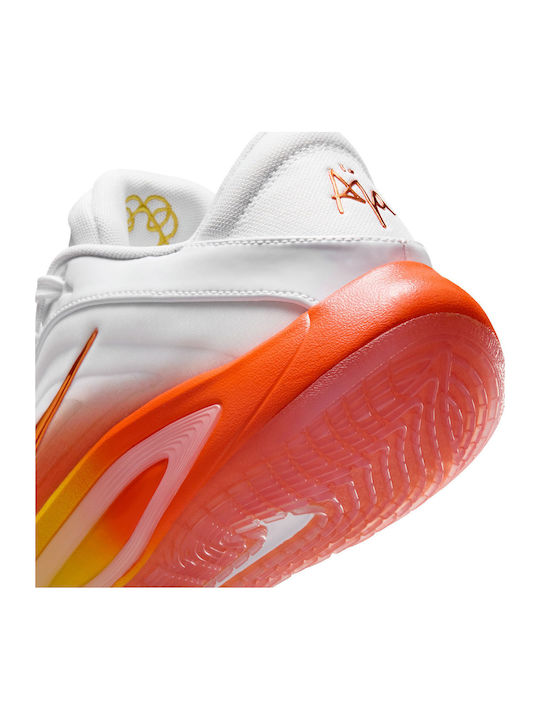 A'One Ниски Баскетболни обувки White / Chrome Yellow / Safety Orange