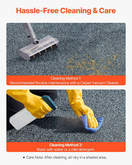 Vevor Χαλί Αντιολισθητικό Δερμάτινο 122x183cm Σχιστόχρωμο Μπλε