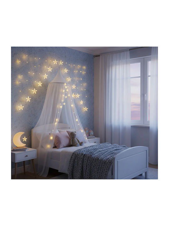 136 Lights LED 3m. Warm White type Curtain 1pcs