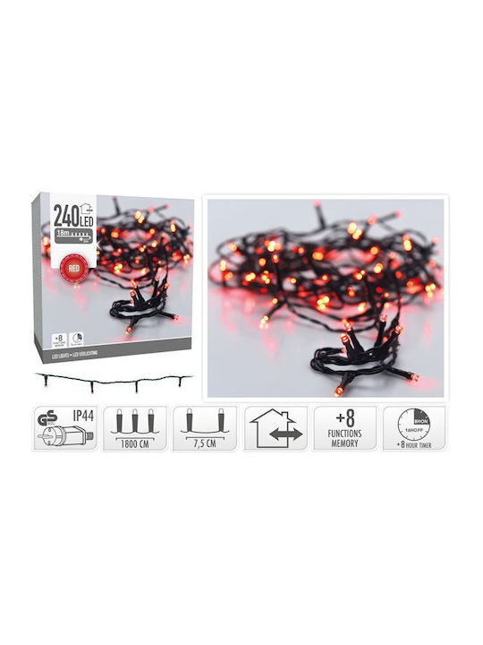 240 Λαμπάκια LED 18μ. Κόκκινα σε Σειρά 240 Λαμπάκια LED 18μ. Κόκκινα σε Σειρά