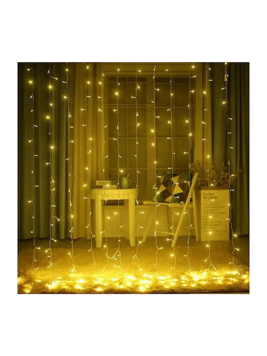 240 Λαμπάκια LED 3μ. x 300εκ. Θερμό Λευκό τύπου Κουρτίνα
