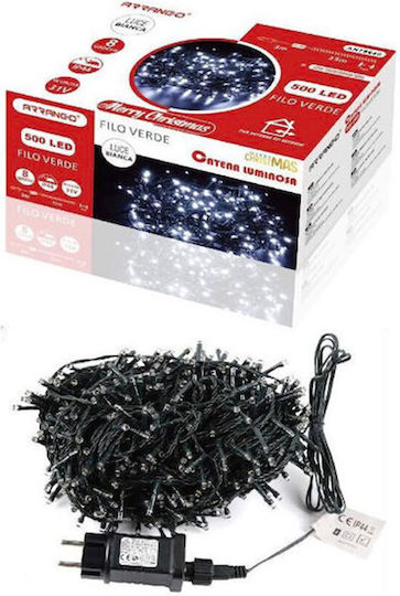 500 Λαμπάκια LED 28μ. Ψυχρό Λευκό σε Σειρά