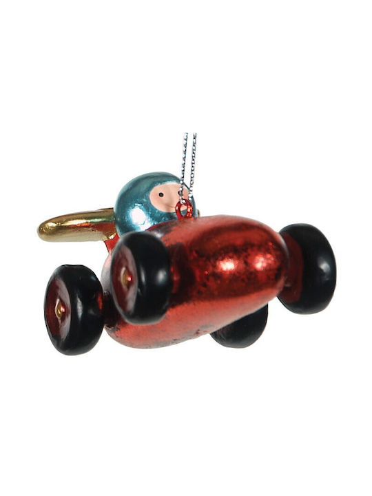 Ceramic Toy Airplane Christmas Tree Ornament Red 7cm