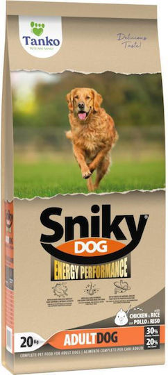 Tanko Power 20kg Dry Dog Food for Adult Dogs with Chicken Meat Rice and Poultry