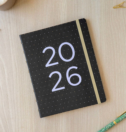 Ημερολόγιο Εβδομαδιαίο 2026 Filofax Α5 Moonlight Black
