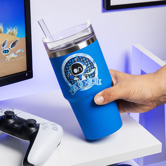 Paladone Μπουκάλι Θερμός Ανοξείδωτο 600ml Ανοξείδωτος με Καλαμάκι