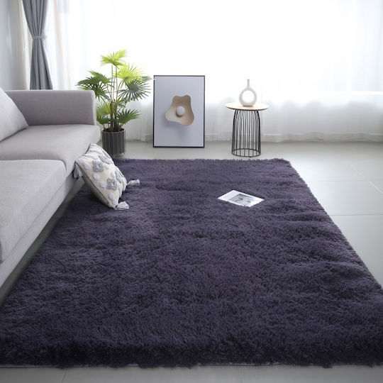 Homeone Anti-slip Shaggy Furry Gray