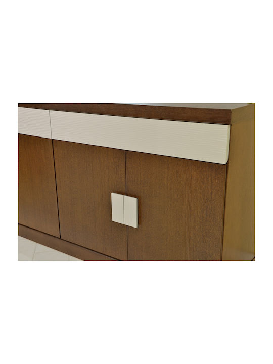 Μπουφές Welle mit Spiegel Walnut Grey 200x50x90cm