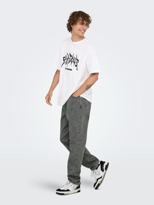 Herren Jeanshose mit Loose Passform Gray