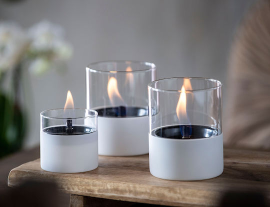 Gift Pack Set Tabletop Fire Pit Lilly 10 & Tenderfuel 1lt Tenderflame Burning Duration 9 10 Hours Tank Capacity 300ml Dimensions 10x11.5cm White Tf-600504