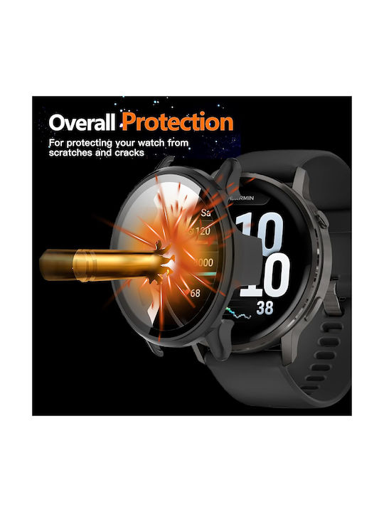 Techsuit Defense360 Pro + Tragbare Hülle Garmin Venu 4 45mm Schwarz