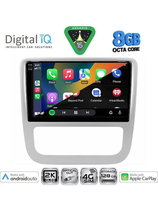 Digital IQ Car Audio System for Volkswagen Eos / Scirocco 2006 with Clima (Bluetooth/USB/AUX/WiFi/GPS/Apple-Carplay/Android-Auto) with Touch Screen 9"