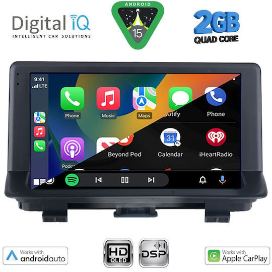 Digital IQ Car Audio System for Audi Q3 / A3 2013-2018 (Bluetooth/USB/AUX/WiFi/GPS/Apple-Carplay/Android-Auto) with Touch Screen 9"