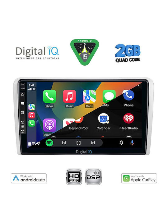Digital IQ Car Audio System for Opel Corsa / Meriva / Tigra / Vectra 2004-2014 (Bluetooth/USB/AUX/WiFi/GPS/Apple-Carplay/Android-Auto) with Touch Screen 9"
