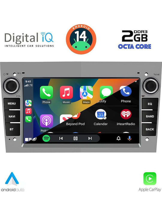 Digital IQ Car Audio System for Opel Corsa / Meriva / Tigra / Vectra 2004-2014 (Bluetooth/USB/AUX/WiFi/GPS/Apple-Carplay/Android-Auto) with Touch Screen 7"
